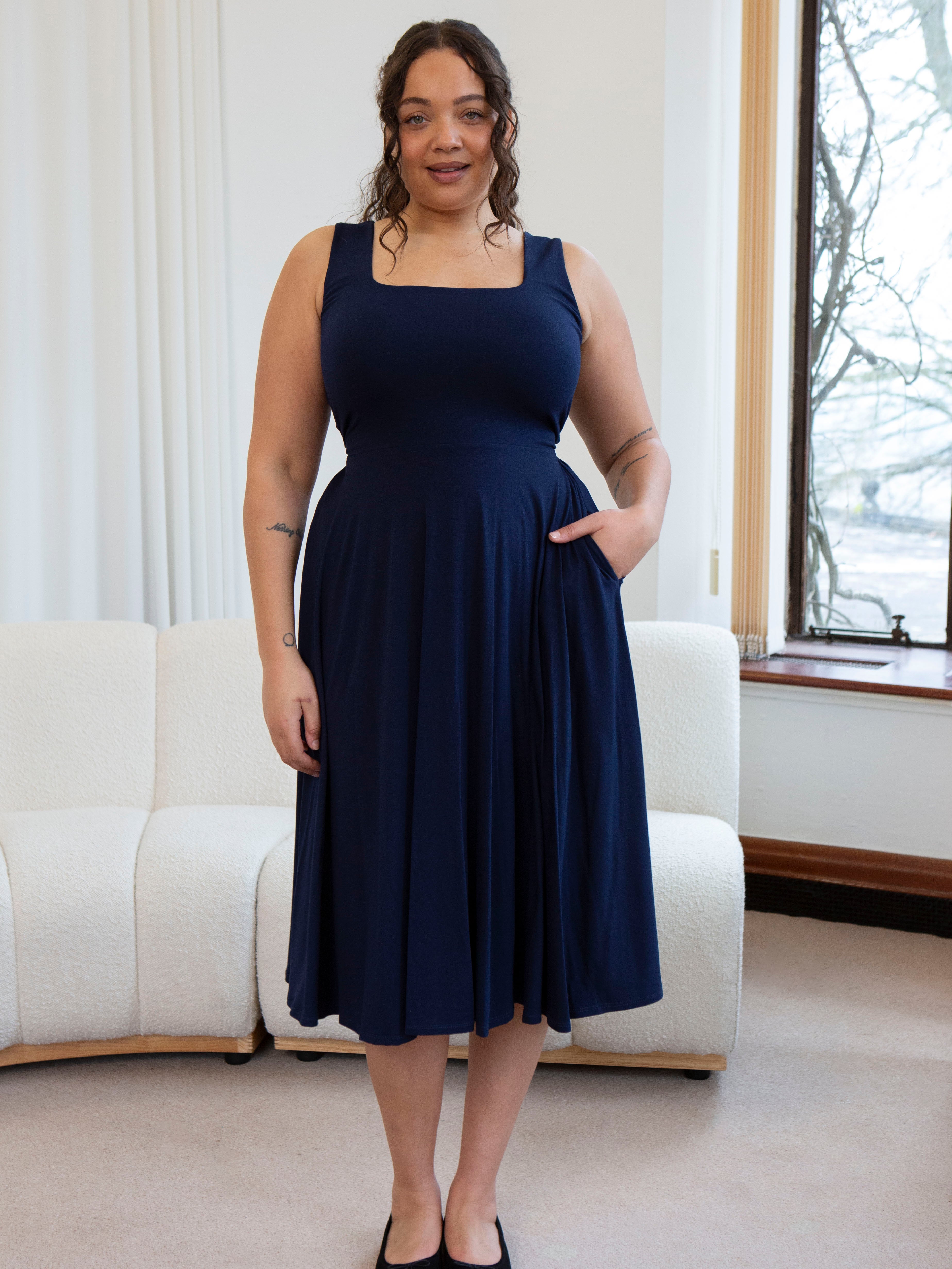 Juni Midi Dress in Bamboo