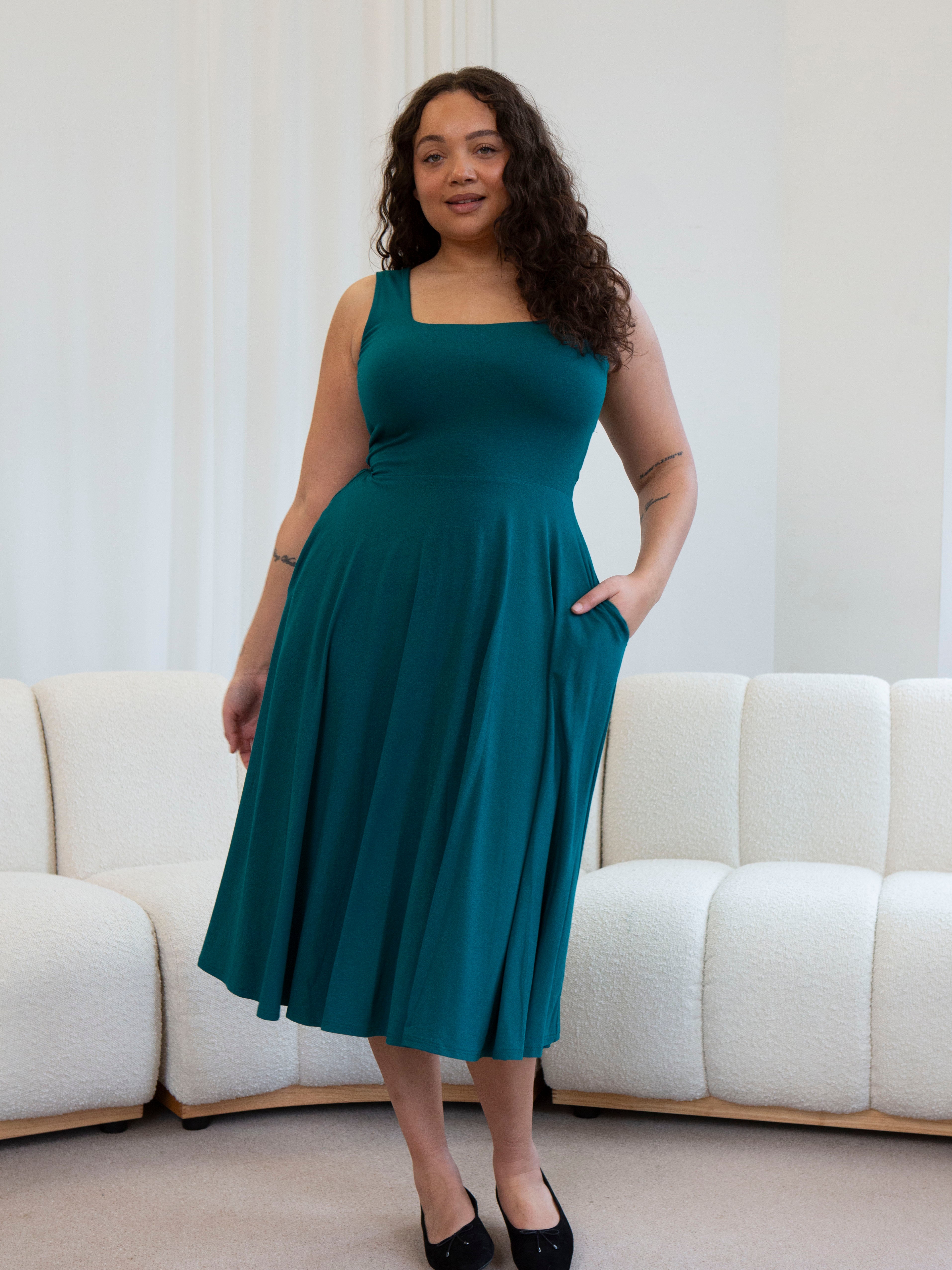 Juni Midi Dress in Bamboo
