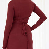 Venus Long Sleeve Dress in Bamboo