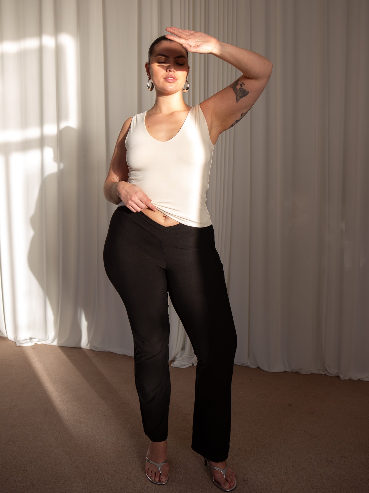 Bamboo Trousers with V-Front