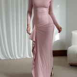 Venus Long Sleeve Dress in Bamboo