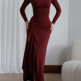 Venus Long Sleeve Dress in Bamboo