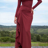 Venus Long Sleeve Dress in Bamboo