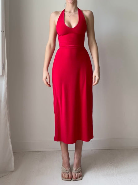 Ameri（アメリ）の「MEDI LAMP HALTER NECK DRESS（ワンピース